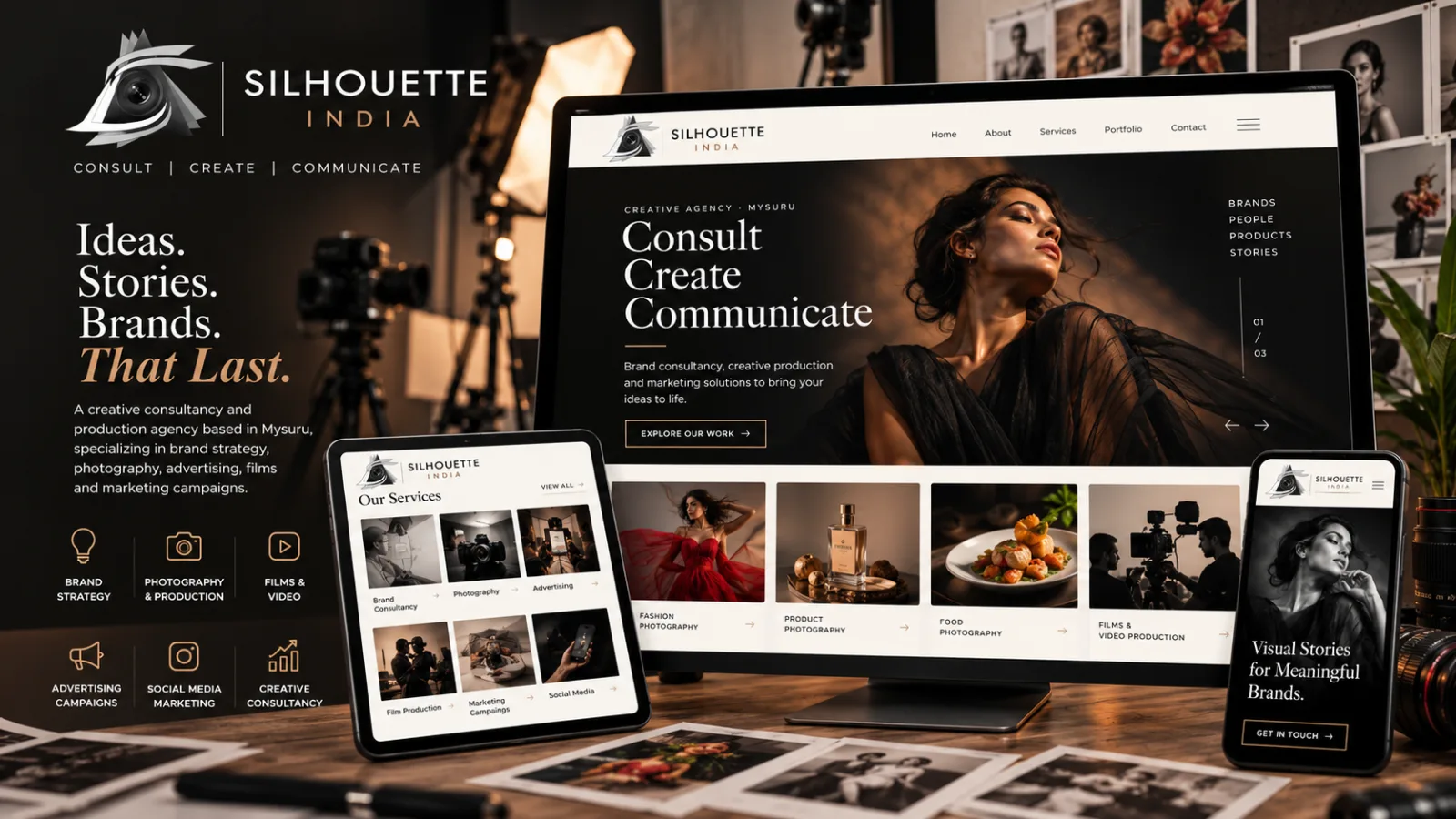 Silhouette India brand consultancy and creative production agency website project by Teczo Softwares